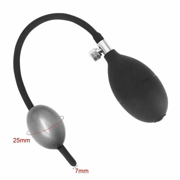 Male Sex Toys House of Dasein Cock Ball Toys Inflatable Penis Plug Black Silicone Urethral Sound Catheter Dilator Men