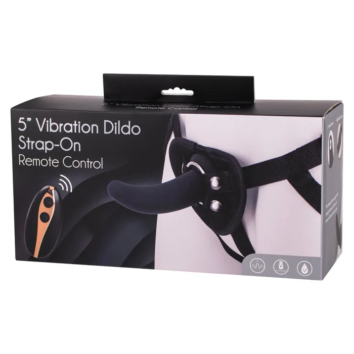 5 Vibrating StrapOn Harness Black Seven Creations Female Sex Toys