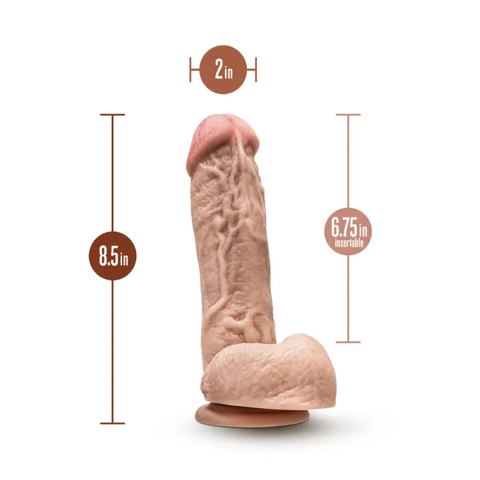 Blush Dildos Mr D 85 Inch Dildo with Balls Beige