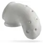 Male Sex Toys Oxballs Oxballs Airlock AirLite Vented Chastity Cock Cage White Ice