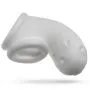 Male Sex Toys Oxballs Oxballs Airlock AirLite Vented Chastity Cock Cage White Ice