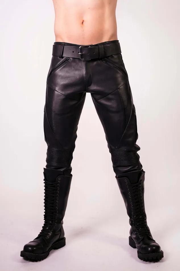 Prowler RED Restraints Prowler RED Leather Biker Jeans