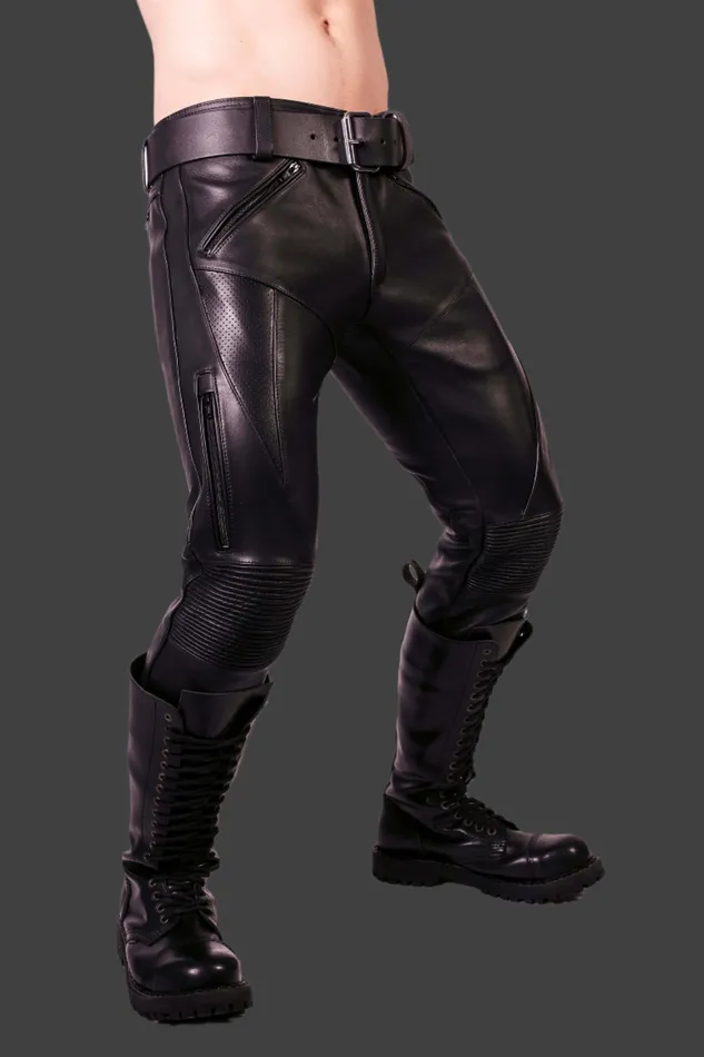 Prowler RED Restraints Prowler RED Leather Biker Jeans