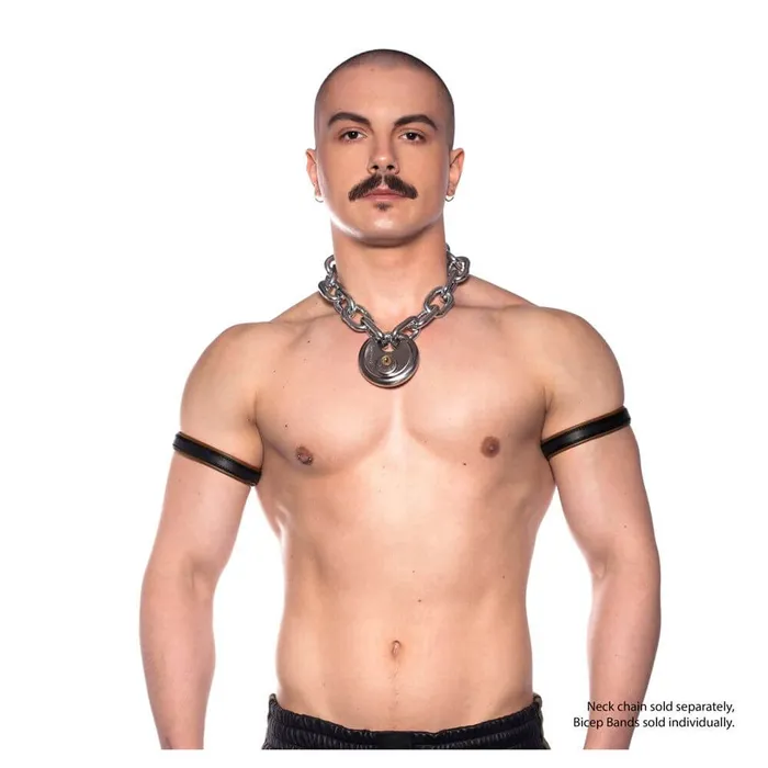 Restraints Prowler RED Prowler RED Leather Bicep Band BlackGreen