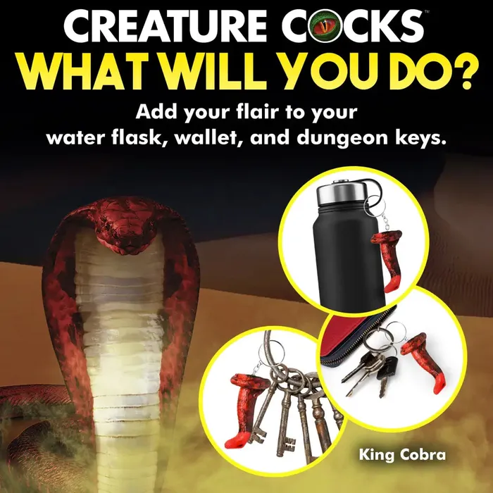 Creature Cocks Dildos Creature Cocks King Cobra Mini Dildo Key Chain
