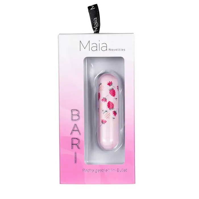 Female Sex Toys Bari Super Charged Mini Bullet W Strawberry Pattern Maia Toys Female Sex Toys Bari Super Charged Mini Bullet W Strawberry Pattern Maia Toys