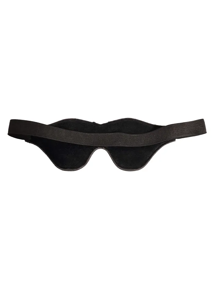 HonourSkintwocom Male Sex Toys Velvet Lined Leather Blindfold with Burgundy Stitching One Size