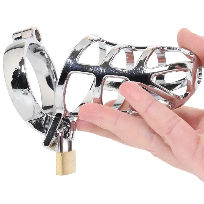 Lockmaster 375 Inch Aluminum Prisoner Cock Cage Electric Eel Male Sex Toys
