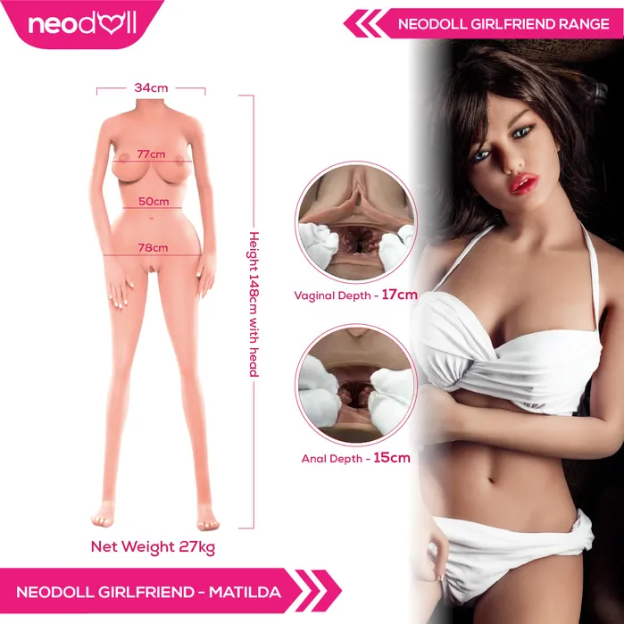 Male Sex Toys Neodoll Neodoll Girlfriend Matilda Realistic Sex Doll 148cm Tan Male Sex Toys Neodoll Neodoll Girlfriend Matilda Realistic Sex Doll 148cm Tan