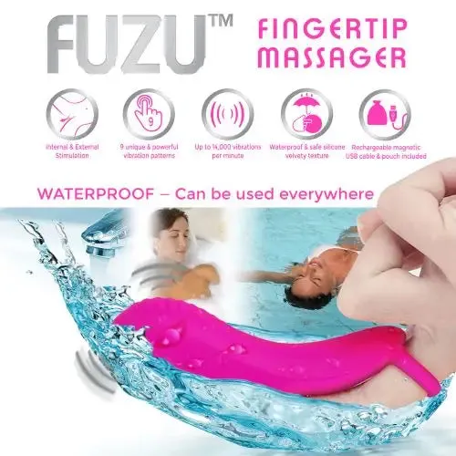 Vibrators Doctor Love Fuzu Vibrating Rechargeable Fingertip Massager Pink Vibrators Doctor Love Fuzu Vibrating Rechargeable Fingertip Massager Pink