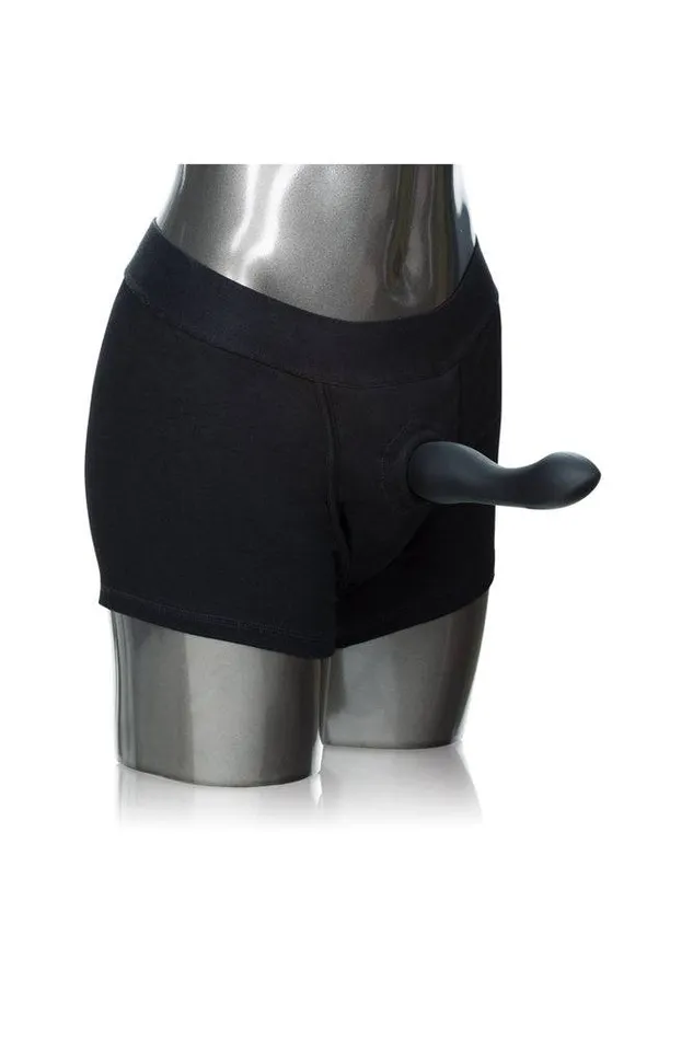 Cal Exotics Packer Gear Boxer Brief Packer Harness Black Cal Exotics Female Sex Toys