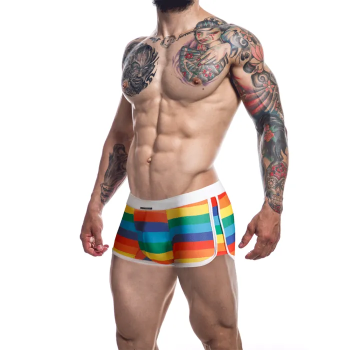 CUT 4 MEN Mens Underwear C4M Athletic Trunk Provocative Rainbow