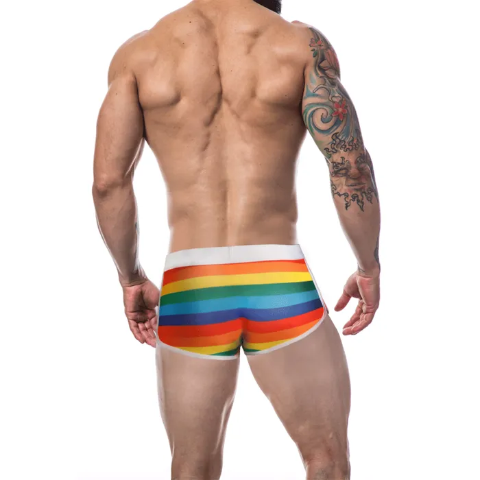 CUT 4 MEN Mens Underwear C4M Athletic Trunk Provocative Rainbow