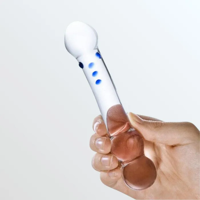 Gls Dildos Gls Curved GSpot 6 Glass Dildo