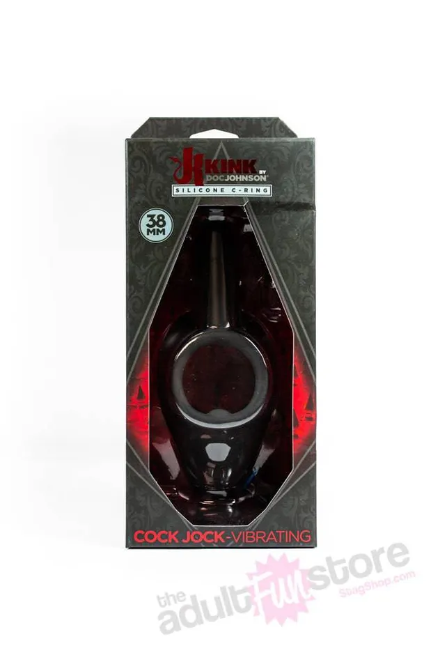 Kink By Doc Johnson Cock Jock Vibrating Silicone CRing Black Doc Johnson Couples