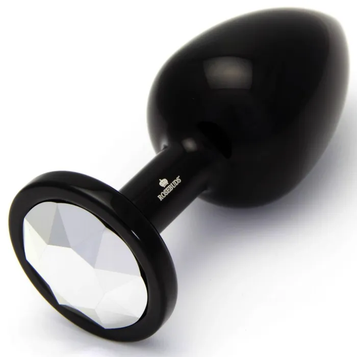 Rosebuds Rosebuds Aluminium Butt Plug Black Large Silver Comet Anal