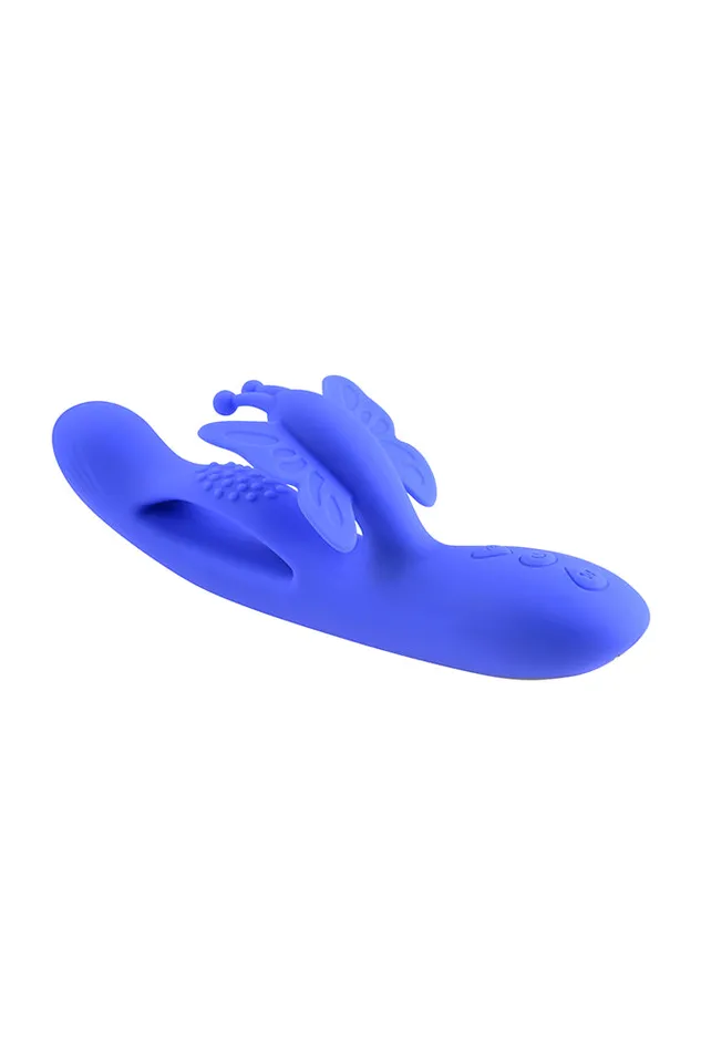 Vibrators Evolved Evolved Butterfly Dreams Rabbit Vibrator Blue