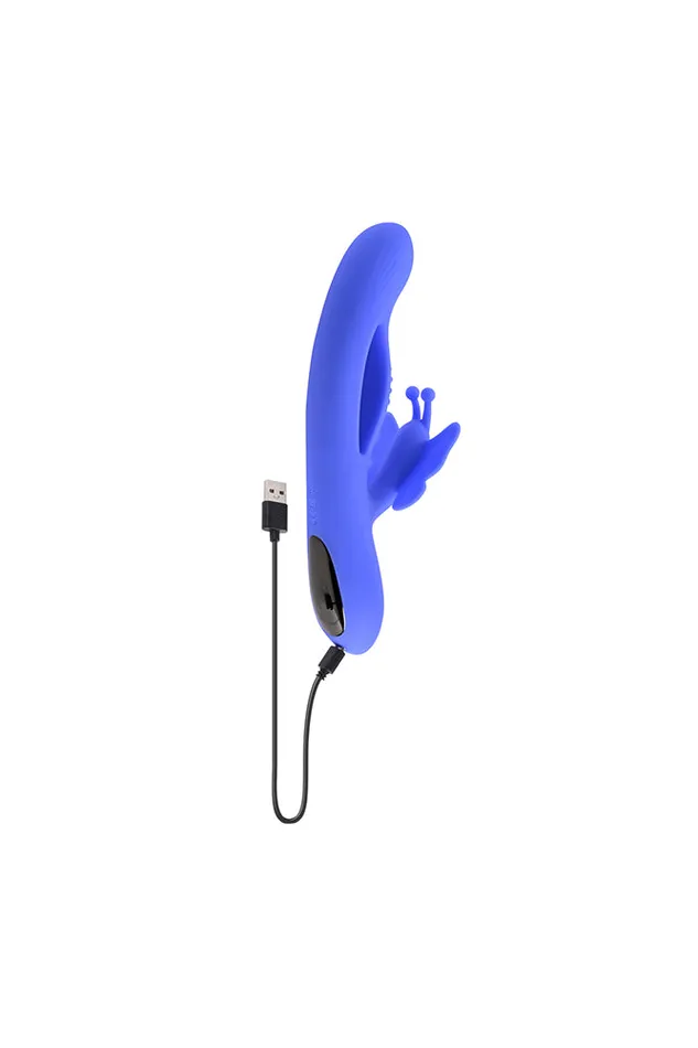 Vibrators Evolved Evolved Butterfly Dreams Rabbit Vibrator Blue
