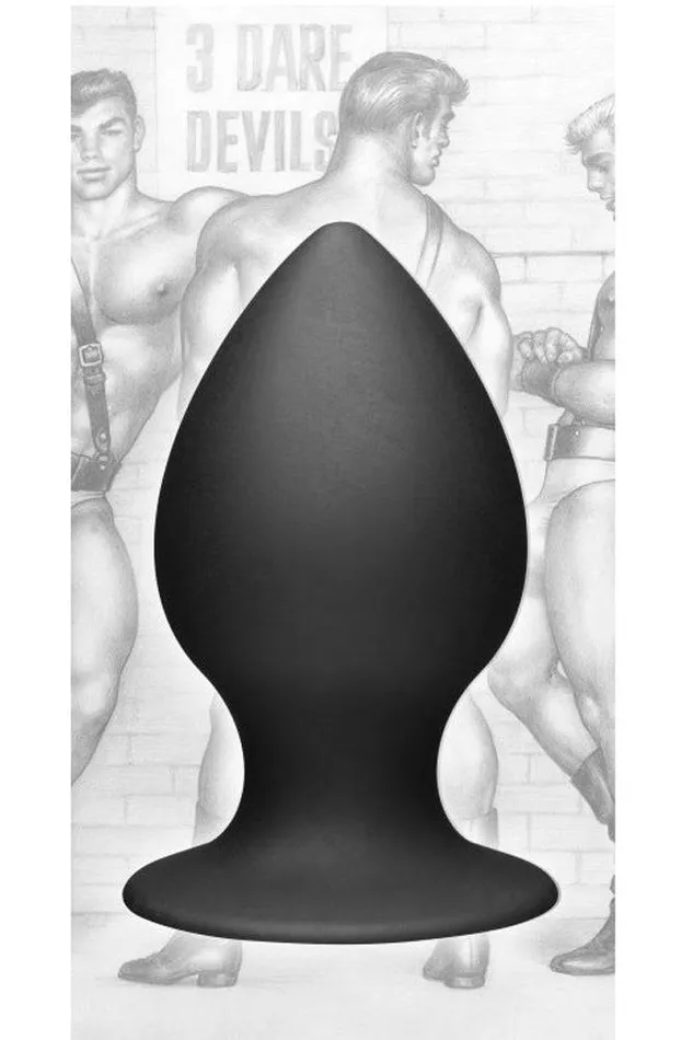 XR Brands XR Brands Tom of Finland Silicone Anal Plug Large Black Anal