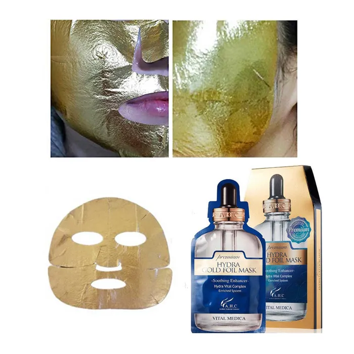 AHC Vibrators AHC Premium Hydra 24K Gold Foil Moisturizing Essence Serum Facial Mask 5 Sheet MZ036