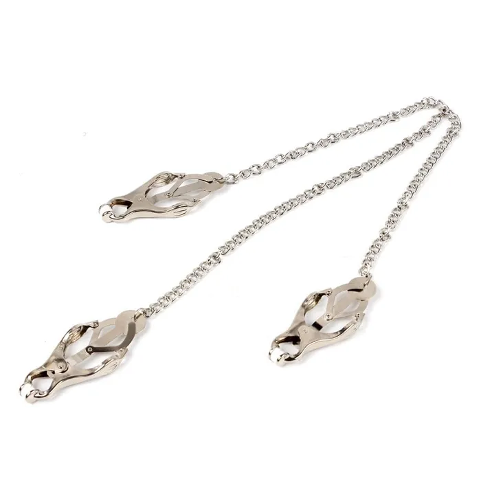 Lovegasm Female Sex Toys Torture Trio Nipple Clamp Clit ChainClitoral Clitorial
