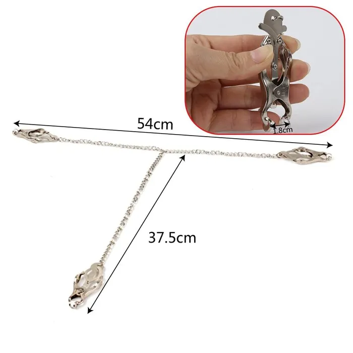 Lovegasm Female Sex Toys Torture Trio Nipple Clamp Clit ChainClitoral Clitorial