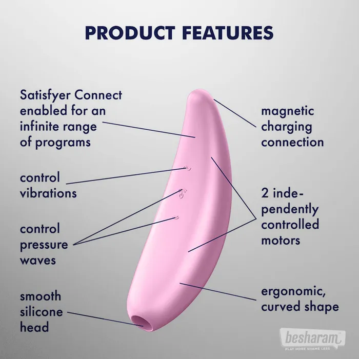 Satisfyer Vibrators Satisfyer Curvy 3 App Controlled Clitoral Stimulator
